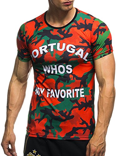 EM Fanshirt 2016 EM Fanshirts Fan T-Shirt Shirt Deutschland Frankreich Italien Portugal Spanien TŸrkei camouflage T-Shirt; Grš§e L, Portugal