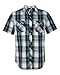 Burnside Mens Plaid Short Sleeve Shirt-B9202
