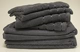6 tlg. Handtuch-Set -BERLIN- 470g/m² Qualität, anthrazit