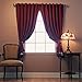 Best Home Fashion Thermal Insulated Blackout Curtains - Back Tab/ Rod Pocket - Burgundy - 52