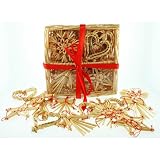 Straw Ornaments Assortment in Basket - 24 Pk.