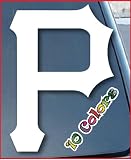 Pittsburgh Pirates Car Window Vinyl Decal Sticker 11" Tall (Color: White)