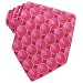 Forzieri Gold Line - Fuchsia & Red Optical Circles Woven Silk Tie