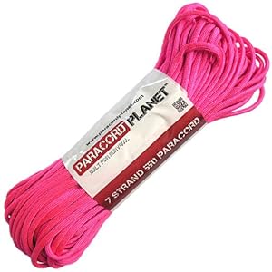 Paracord Planet 100' 550lb Type III Neon Pink Paracord