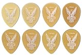 Zoom Produkt-Bild: Clayton ST 0,45 mm Small Teardrop Ultem Gold Plektren Transparent Gold 12 St&uuml;ck - Plektren mit Clayton Adler Aufdruck