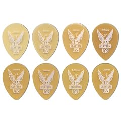Clayton ST 1,07 mm Small Teardrop Ultem Gold Plektren Transparent Gold 12 St�ck - Plektren mit Clayton Adler Aufdruck
