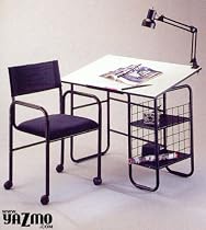 3 Piece Art Drafting Desk W/ Chair & Lamp