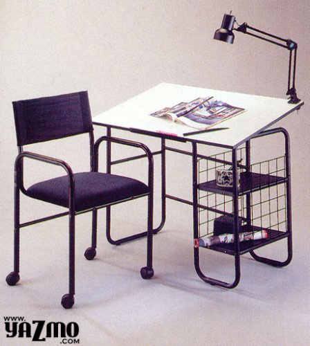 3 Piece Art Drafting Desk W/ Chair & Lamp