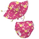 iPlay Pink Kiku Brim Hat & Swim Diaper Set- Small