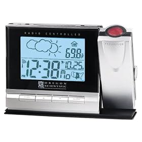 Oregon Scientific BAR338PA ExactSet Projection Clock with Cable-Free Weather Forecaster