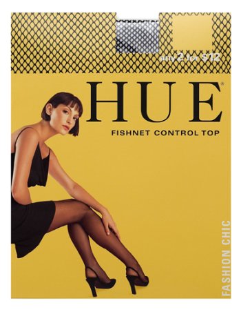 HUE Women's Fishnet Control Top Pantyhose