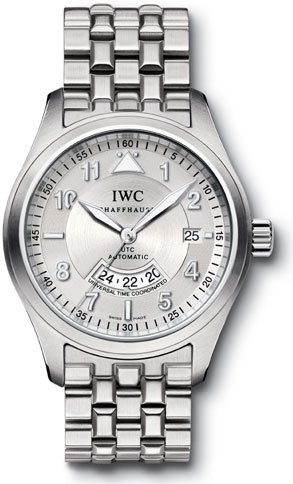 IWC Spitfire Pilot UTC Steel Mens Watch IW325112