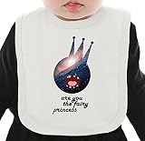 Galaxy Adventure Time Fairy Princess ネクタイを有する有機ビブ Medium