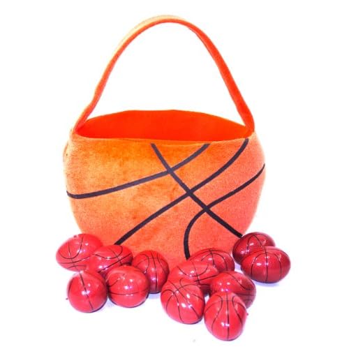 Sports Easter Basket, Large Plush Basket and Easter Eggs