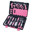 Apollo Precision Tools 18-Piece Garden Tool Set, Pink #DT3795P