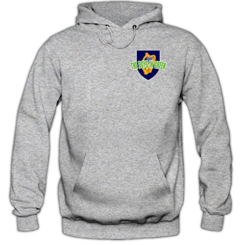 Irland EM 2016 #5 Hoody | Fußball | Herren | Éire | The Boys in Green | Trikot | Nationalmannschaft, Farbe:Graumeliert (Greymelange F421);Größe:XL