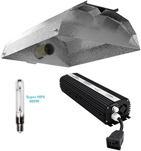 VegieMaster 400 watt Digital Dimmable HPS Grow Light System Kit for Plants with Stackable Reflector Hood, Dimmable Ballast and 400w HPS Bulb