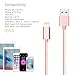 Lightning USB Cable 3ft 1.2m Extra Long Cord Charging for Iphone 6s 6s+ 6plus 6, 5s 5c 5,ipad Air Mini Min2, Ipad 4,ipod 5,ipod 7, Ios9. With Aluminum Connector, Braided Cable Rose Gold