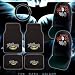 Batman the Dark Knight Joker Embroidery Car Seat Covers, Emboss Logo Carpet Floor Mats with Steering Wheel Cover