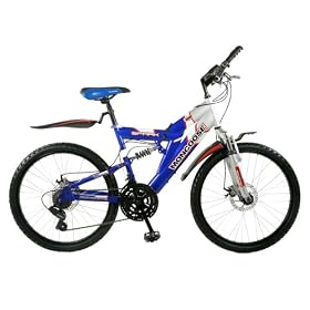 Boy's Mongoose Spark - Silver/ Blue (24")