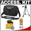 Sony LCS-CSH Camcorder/Digital Camera Case + Tripod + Accessory Kit for HandyCam HDR-CX12, CX100, SR12, SR11, SR10, SR220D, SR220, SR87, SR67, SR47, UX20, UX10, DCR-DVD910, DVD850, DVD710, DVD650, HDR-HC9, HDR-HC7, DCR-HC65, DCR-HC85 and Sony Cyber-shot Digital Cameras