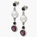 Baltimore Ravens Rhodium Logo Earrings