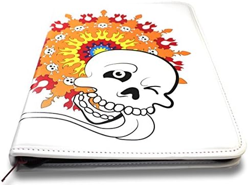 Colorolio Book Folio, Holds Your Adult Coloring Books, Colored Pencils, Pens, Skull Emoji