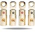 InstallGear 4 AWG Gauge Gold Ring Set Screw Battery Ring Terminals (4 Pack)
