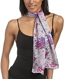 ECHO Women's Field of Flowers Satin Chiffon Oblong