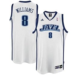 Deron Williams Jersey: adidas White Swingman #8 Utah Jazz Jersey
