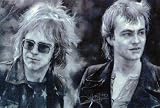 Rare Elton John Bernie Taupin Poster PRINT OOP MUSIC NR - 11