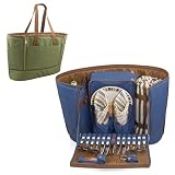 Picnic Time Montecito Insulated Picnic Tote Service For 4 (Vista Blue)