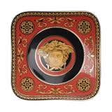 Versace by Rosenthal Medusa Red Plate 5 1/2 -Inch, square