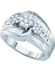 1.00CTW DIAMOND LADIES FLOWER RING