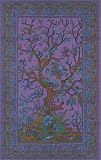 Cotton Vertical Tree of Life Tapestry Purple-Single-#SS051-03
