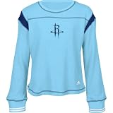 Adidas Houston Rockets Girls Long Sleeve Waffle Knit T-Shirt Medium