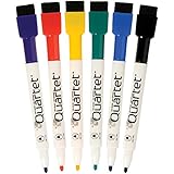 Quartet Magnetic Dry Erase Markers 6PK, Fine Point, Assorted Colors, ReWritables (51-659312Q)