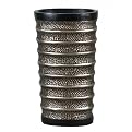 Hammered Finish Resin Vase - Silver/ Black