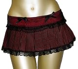 Living Dead Souls Womens PINSTRIPE BOW SKIRT- Assorted Colors