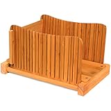 DB-Tech Bamboo Wood Compact Foldable Bread Slicer