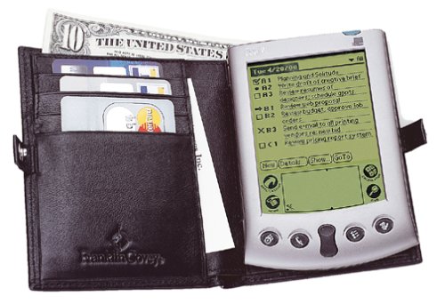 Franklin Covey New E-Pocket Palm V Wallet Plain Brown