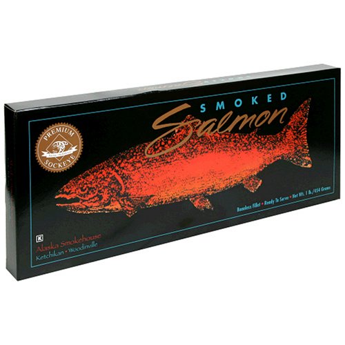Alaska Smokehouse Smoked Sockeye Fillet in Gift Box, 16-Ounce by Alaska Smokehouse