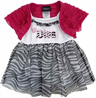 Baby Glam Infant Girls Lil Diva Creeper Tulle Skirt Dress &amp; Caplet 2 Piece Set
