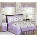 Purple and Brown Modern Dots Childrens Bedding 4pc Twin Set
