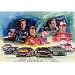 Nascar (Clint Bowyer, Reed Sorenson, JJ Yeley, Denny Hamlin, Martin Truex Jr.) Sports Poster Print - 11" X 17"