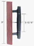 CRL Wood/Black Mortise-Style Handle 3-15/16 Screw Holes