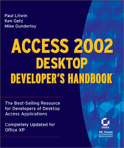 Access 2002 Desktop Developer's Handbook 0782140092 pdf