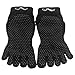 CompressionZ Yoga Socks Non Slip Full Toe (Black) - Women & Men Pilates, Barre, Strong Grip