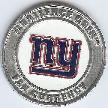 NFL New York Giants Poker Guard with black velvet pouch