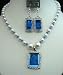 Genuine Swarovski Pearl & Cyrstals Necklace Set w/ Victorian Cameo Lady Pendant & Earrings (BAND NEW)